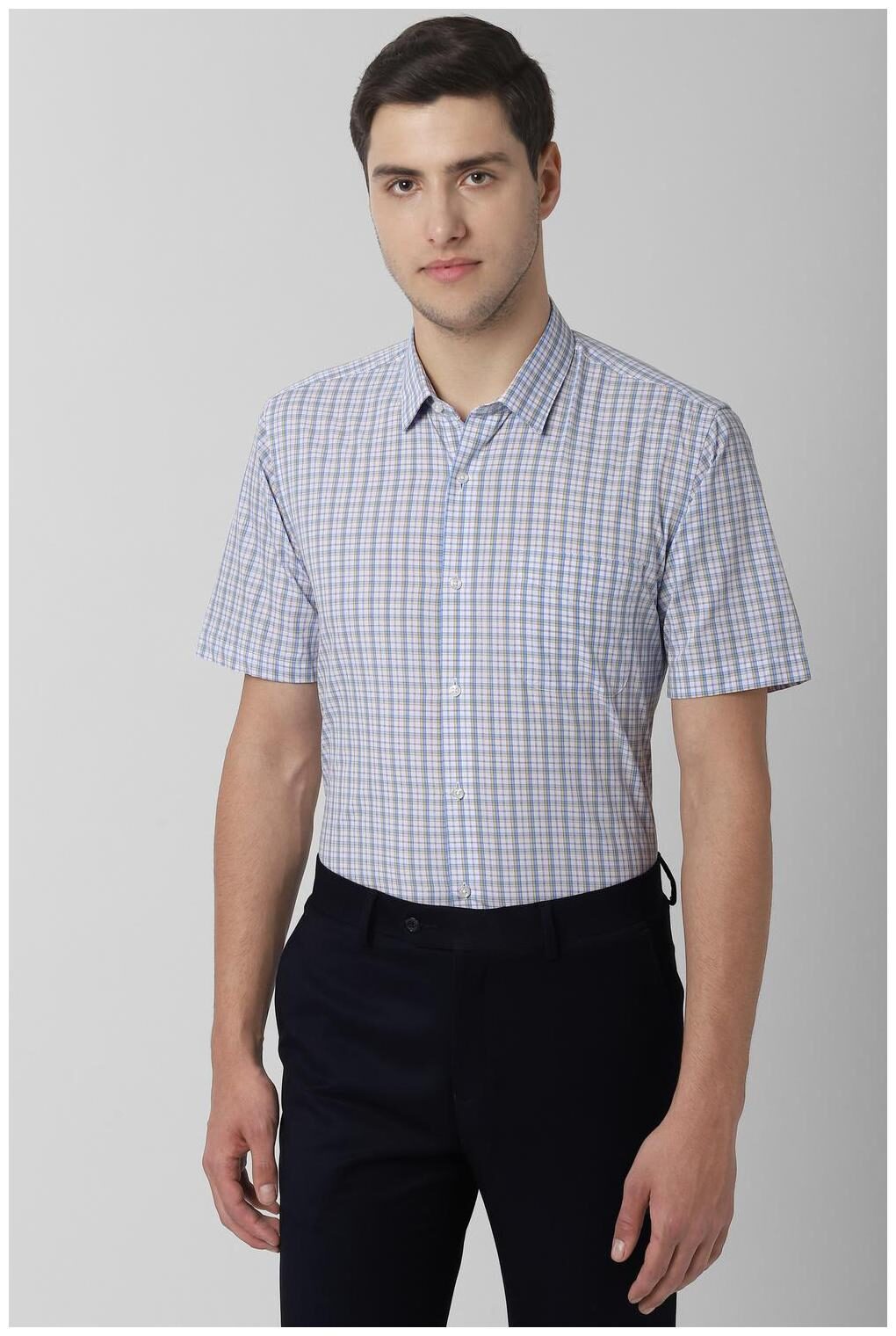 

Peter England Men Regular fit Formal Shirt - Blue