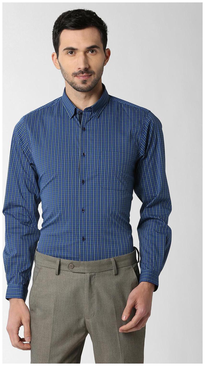 

Peter England Men Slim fit Formal Shirt - Blue