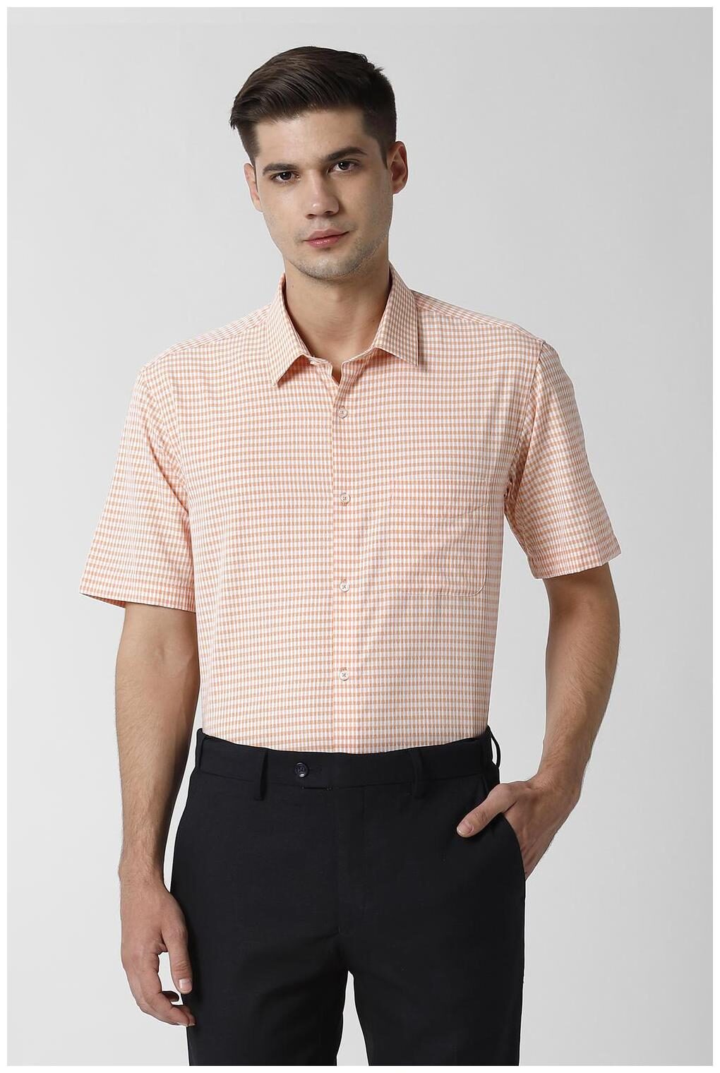 

Peter England Men Regular fit Formal Shirt - Orange