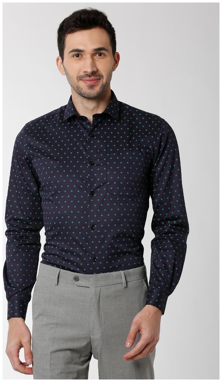

Peter England Men Slim fit Formal Shirt - Blue