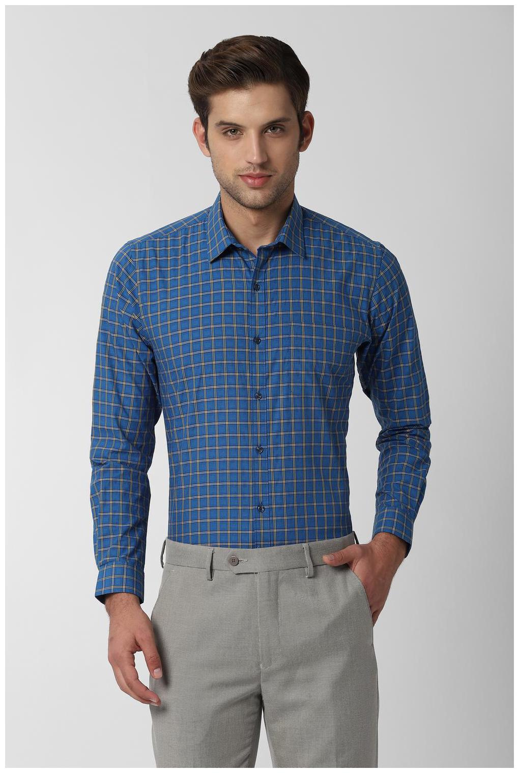 

Peter England Men Slim fit Formal Shirt - Blue