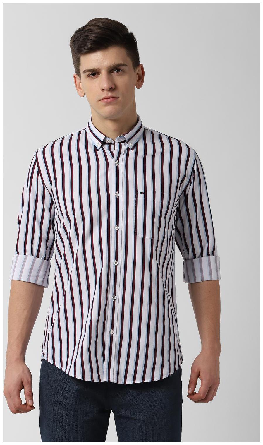 

Peter England Men Multi Vertical Stripes Slim Fit Casual Shirt