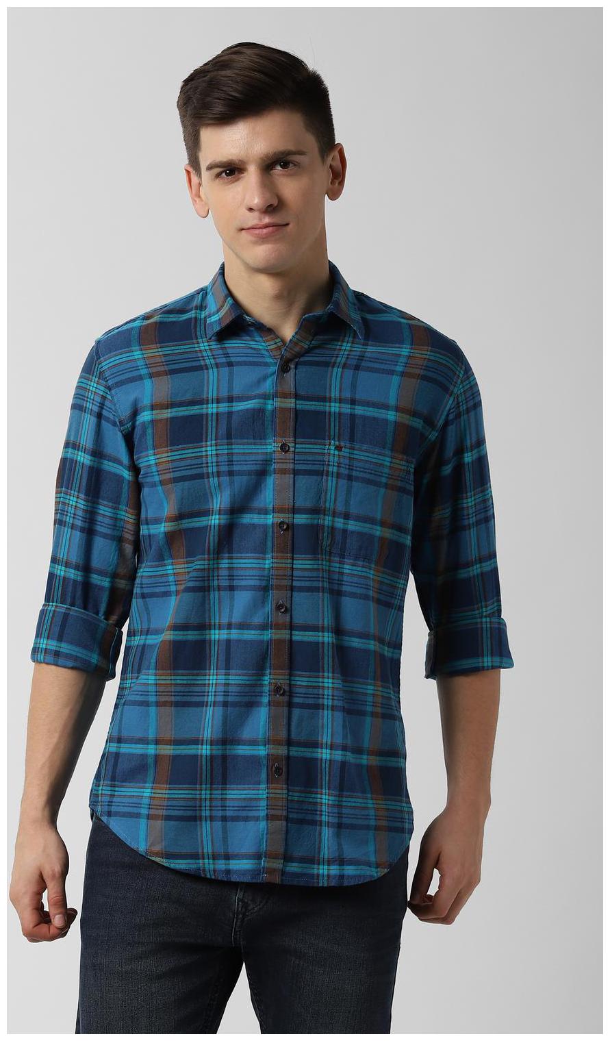

Peter England Men Multi Checked Slim Fit Casual Shirt