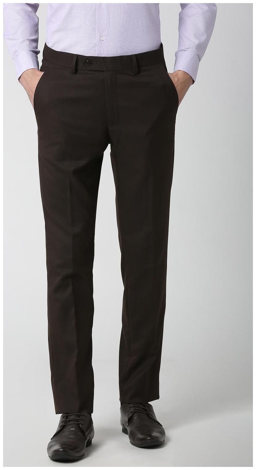 

Peter England Men Solid Slim Fit Formal Trouser - Black