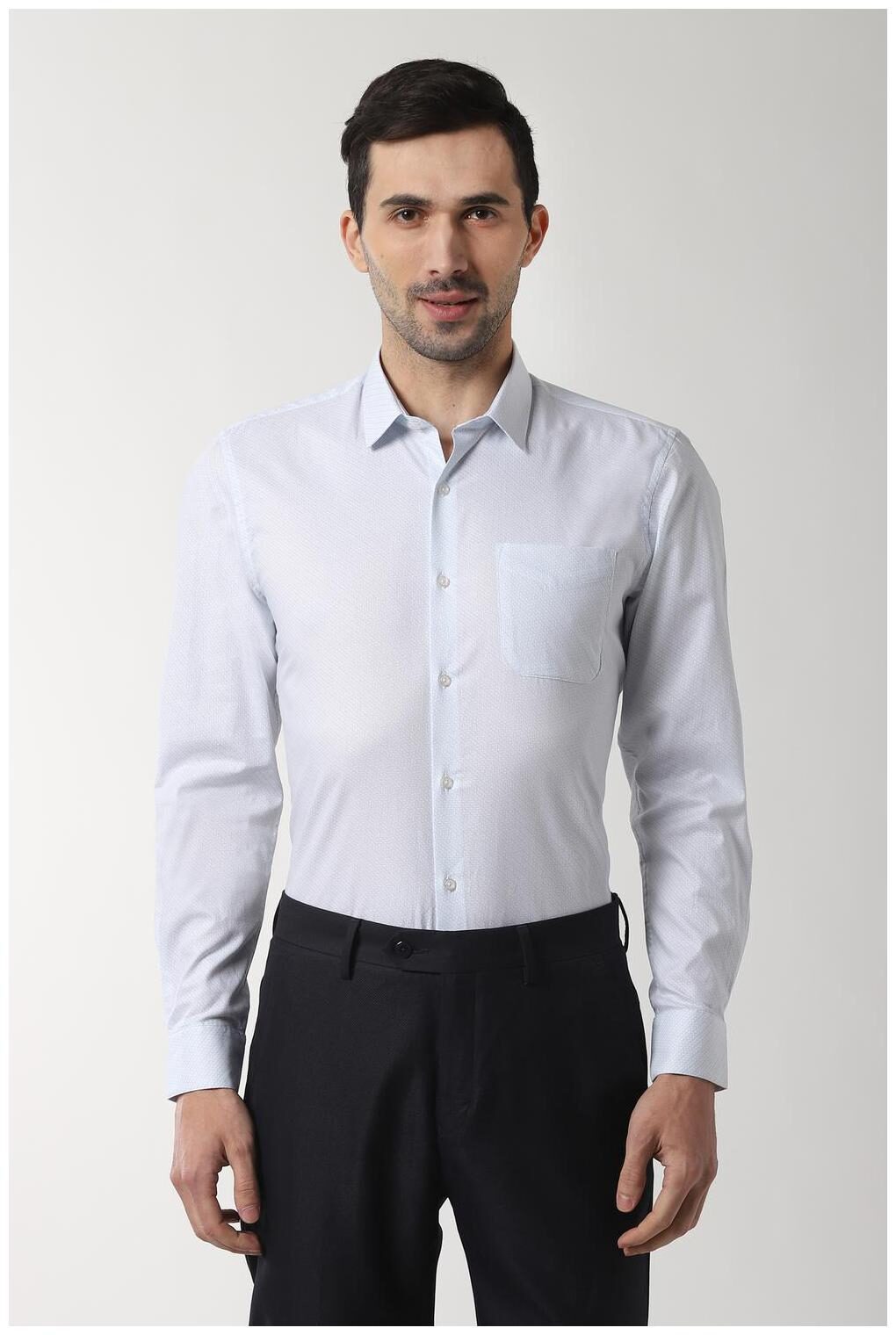

Peter England Men Slim fit Formal Shirt - Blue