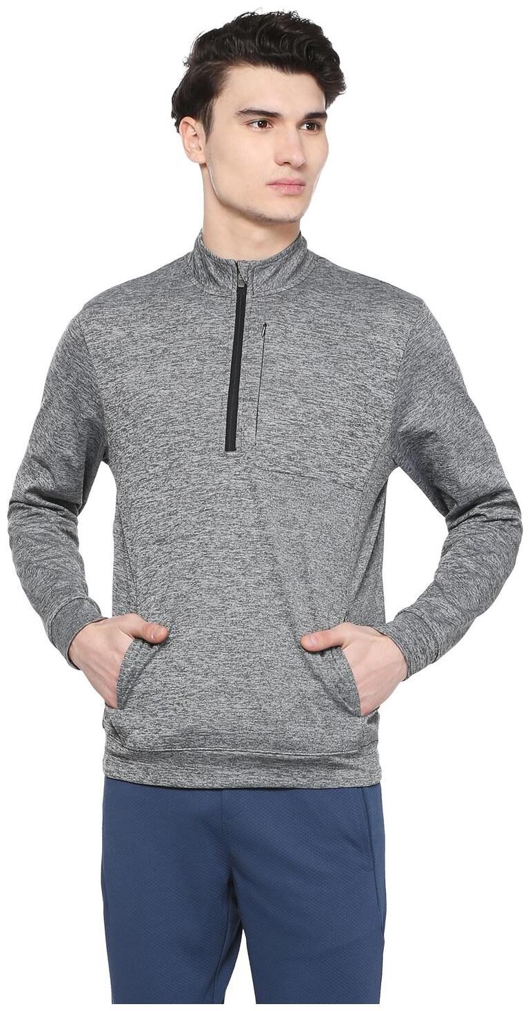 

Peter England Men Grey High neck Sweatshirt