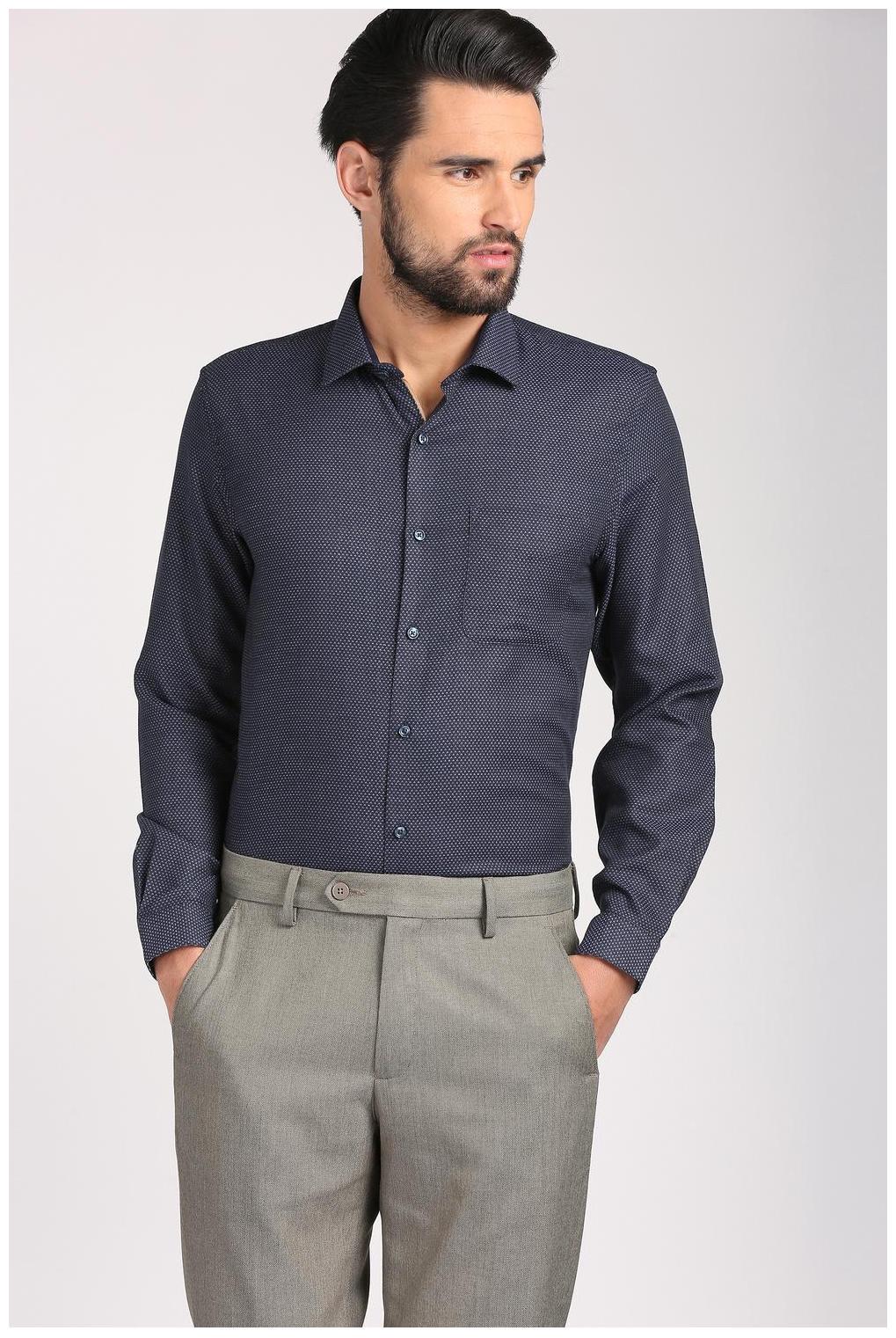 

Peter England Men Slim fit Formal Shirt - Blue