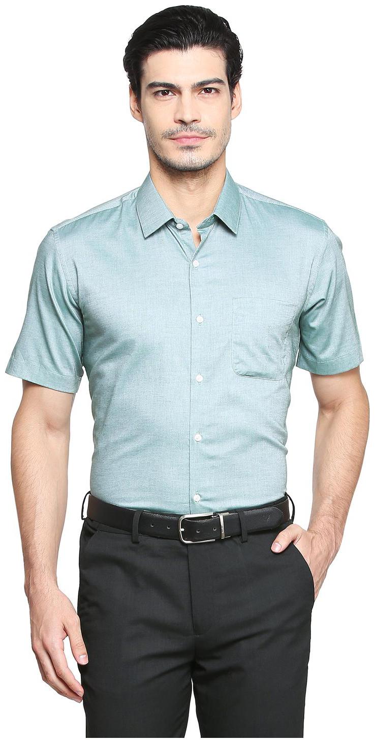 

Peter England Men Regular fit Formal Shirt - Green