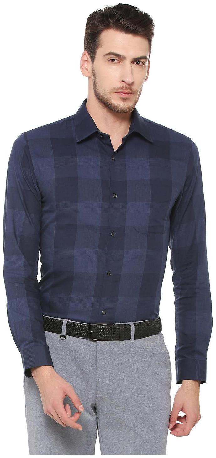 

Peter England Men Slim fit Formal Shirt - Blue