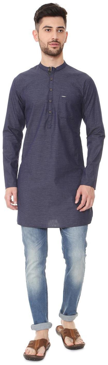 

Peter England Men Blue Slim Fit Kurta