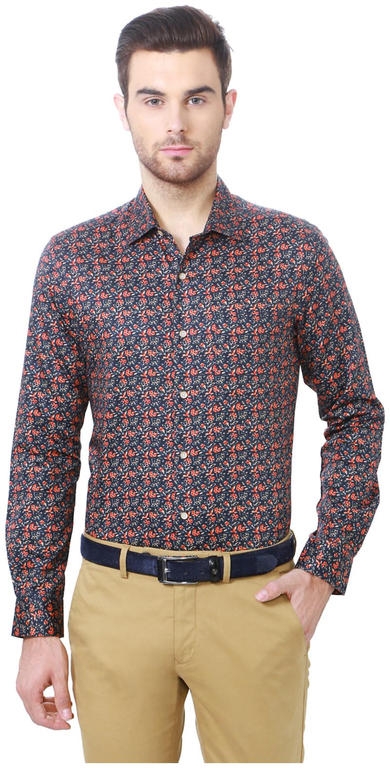 

Peter England Men Slim fit Formal Shirt - Brown