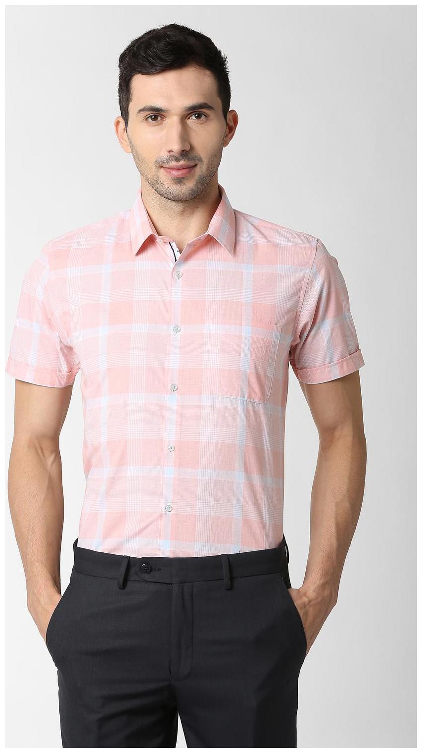 

Peter England Men Pink Checked Slim Fit Casual Shirt