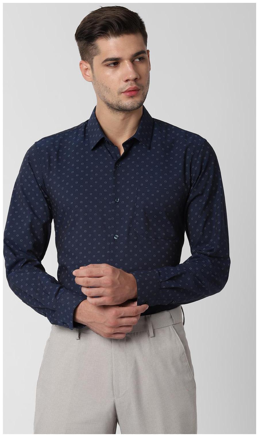 

Peter England Men Slim fit Formal Shirt - Blue