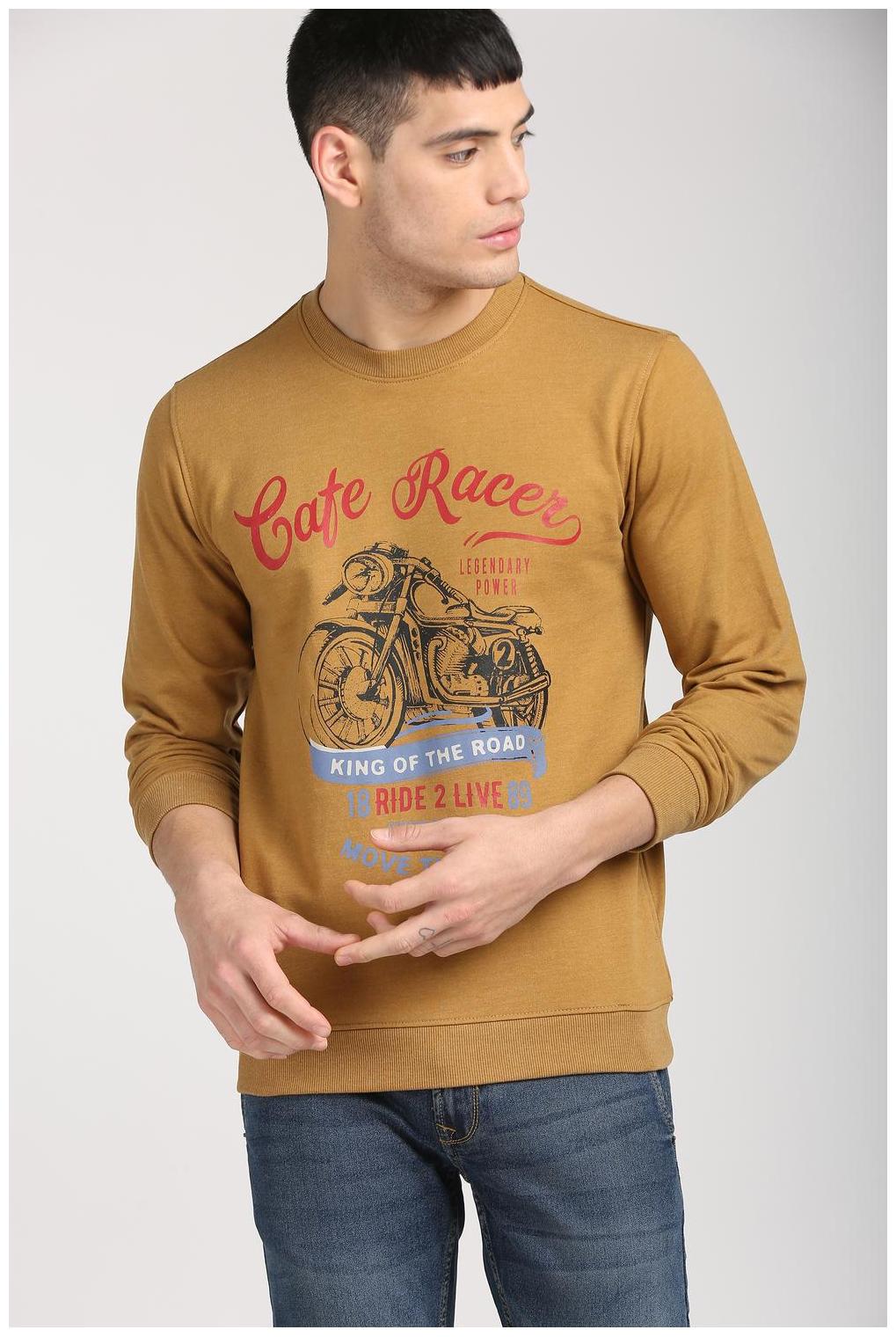 

Peter England Men Brown Round neck Sweatshirt
