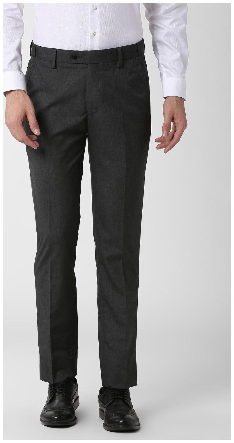

Peter England Men Textured Slim Fit Formal Trouser - Black