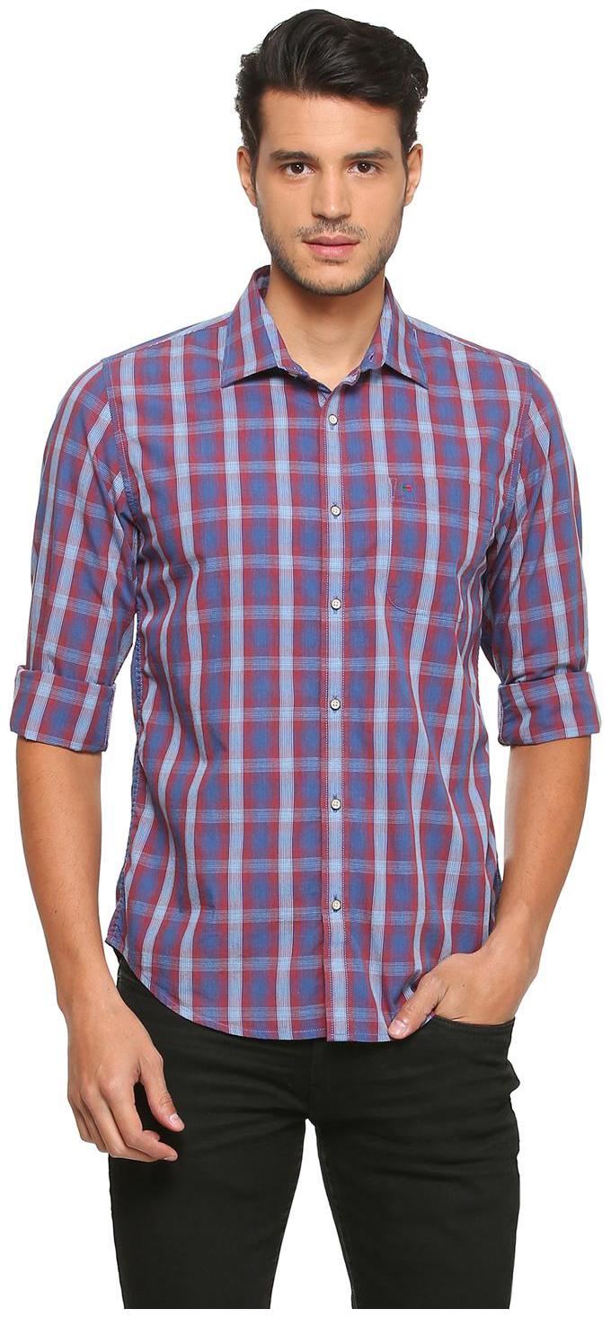 

Peter England Men Multi Checked Slim Fit Casual Shirt