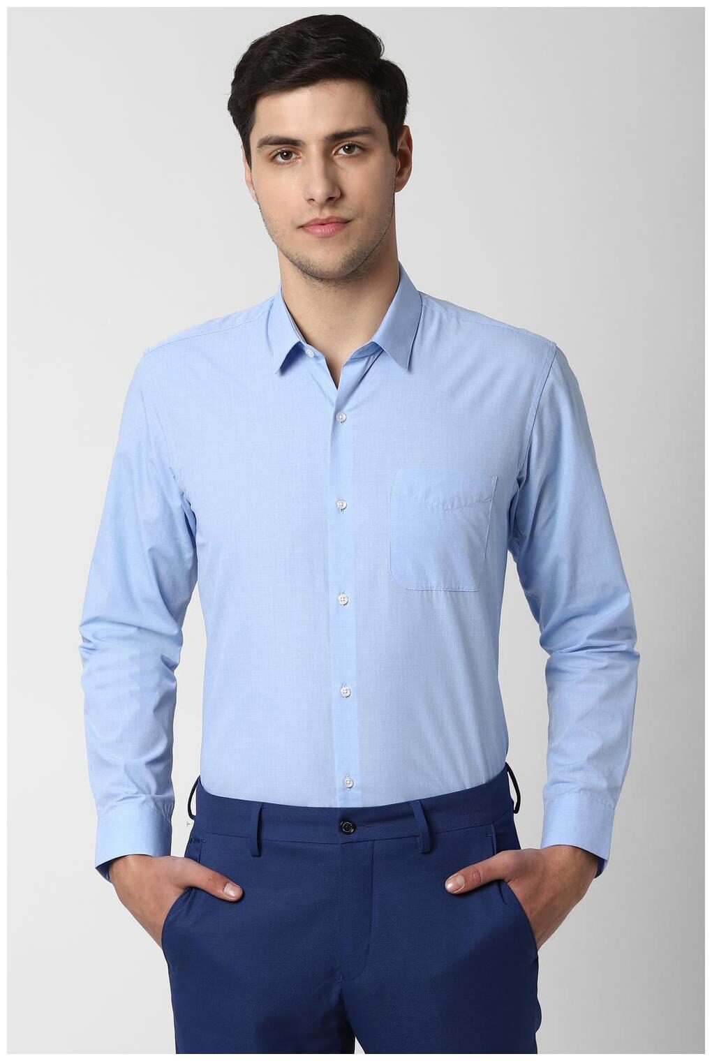 

Peter England Men Regular fit Formal Shirt - Blue