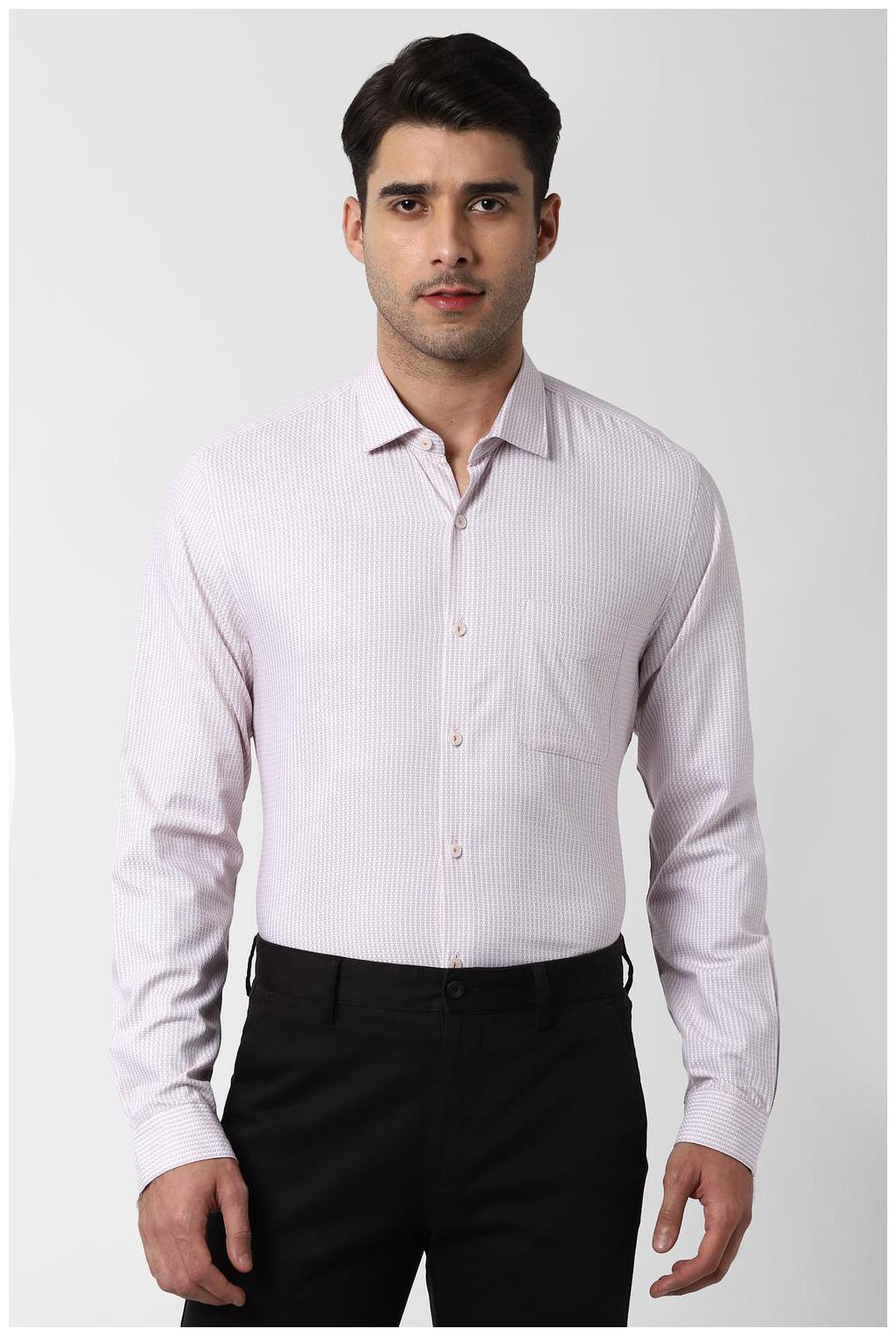 

Peter England Men Slim fit Formal Shirt - Pink