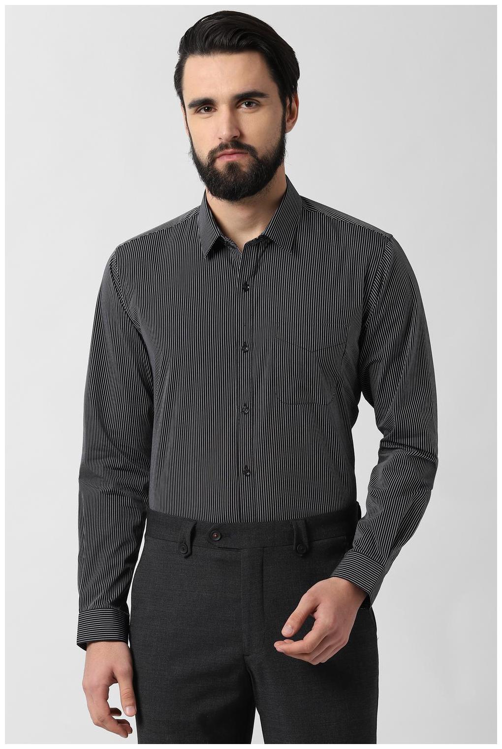 

Peter England Men Slim fit Formal Shirt - Black