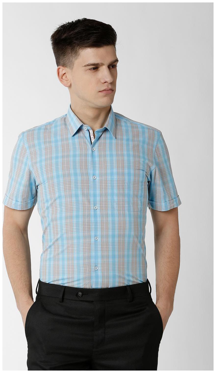 

Peter England Men Slim fit Formal Shirt - Blue