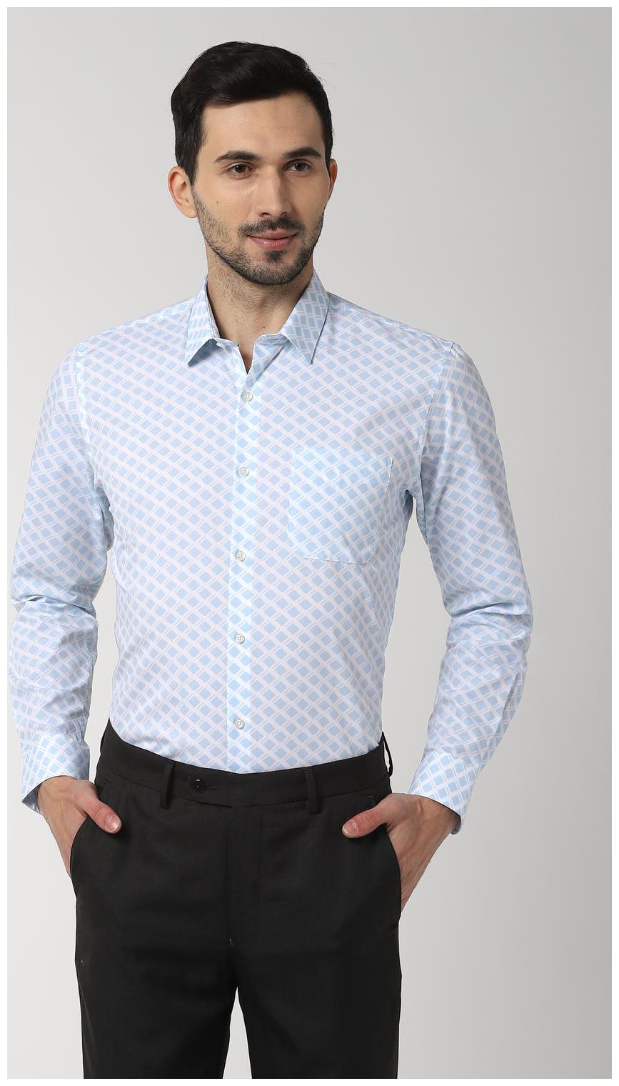 

Peter England Men Slim fit Formal Shirt - Blue