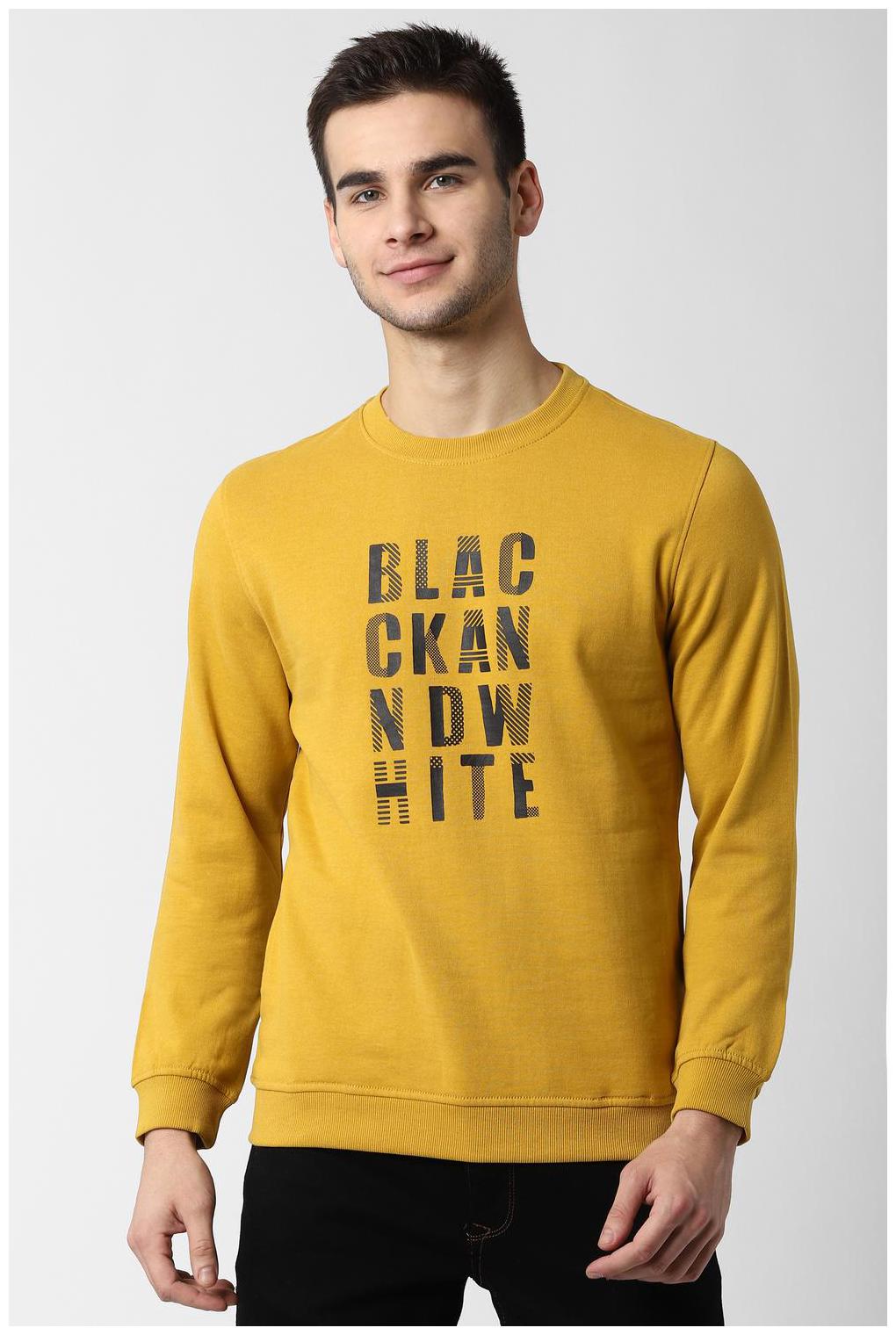 

Peter England Men Yellow Round neck Sweatshirt