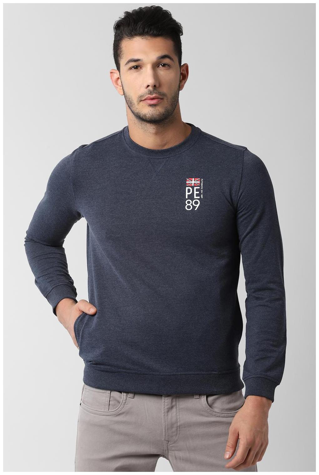 

Peter England Men Blue Round neck Sweatshirt