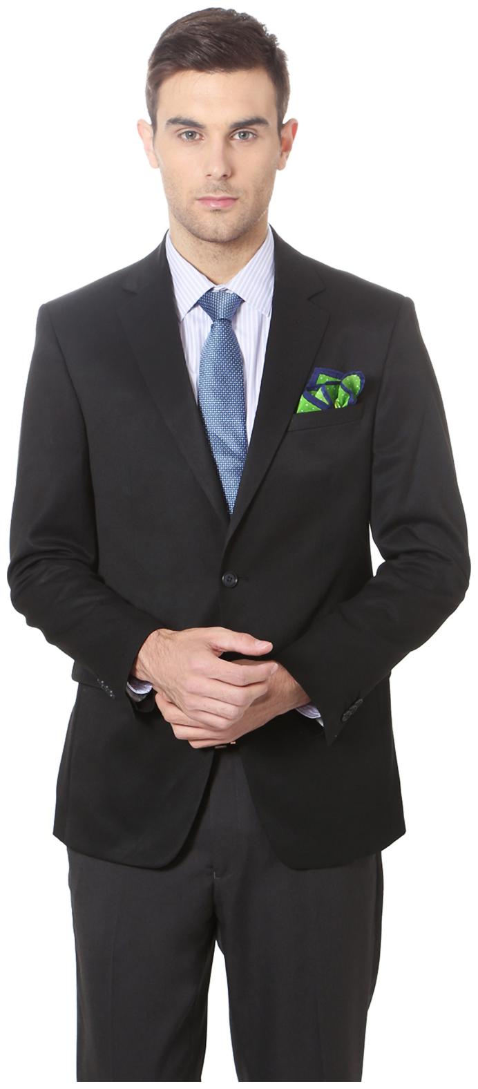

Peter England Blended Comfort Black Formal Jackets Blazers