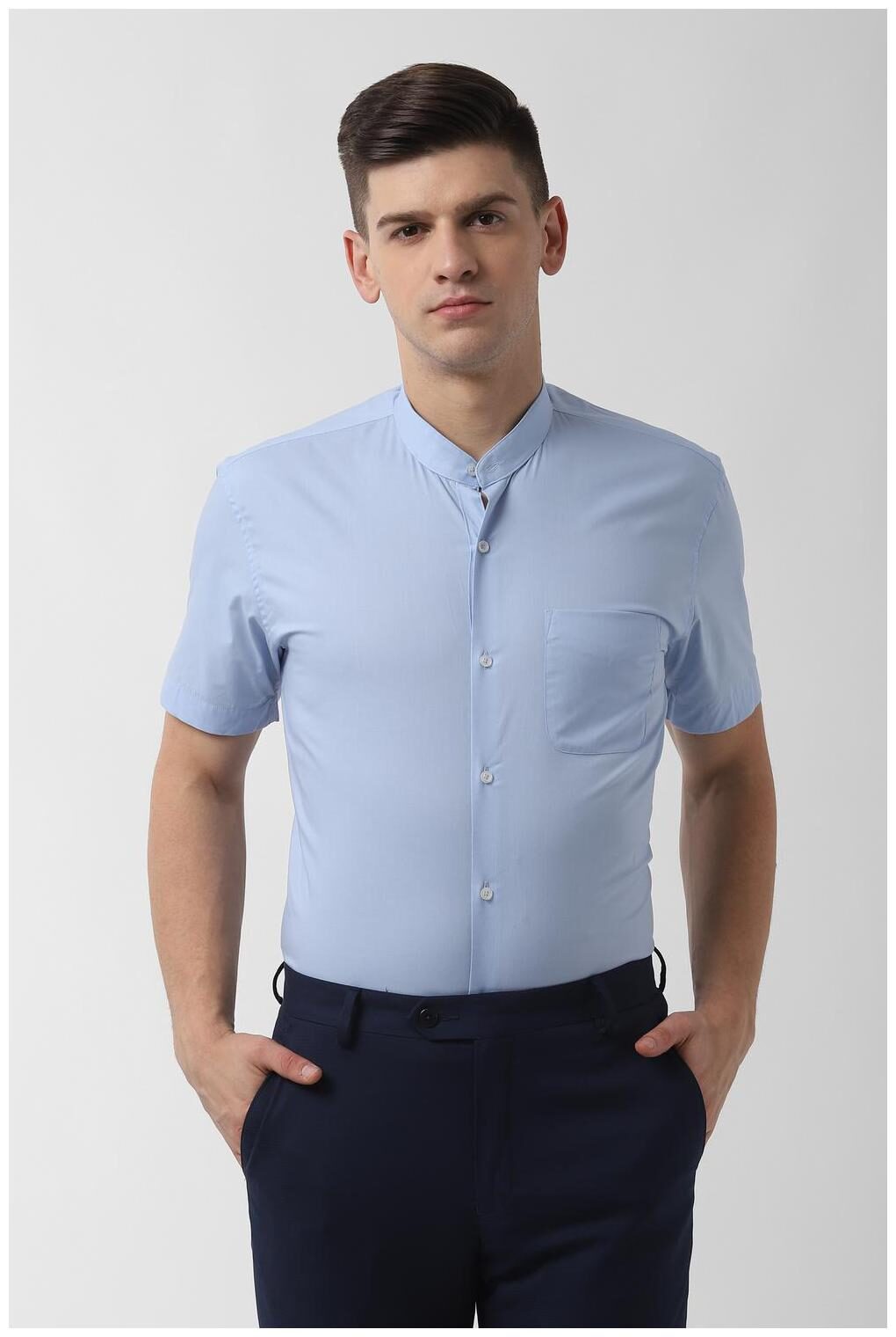 

Peter England Men Slim fit Formal Shirt - Blue