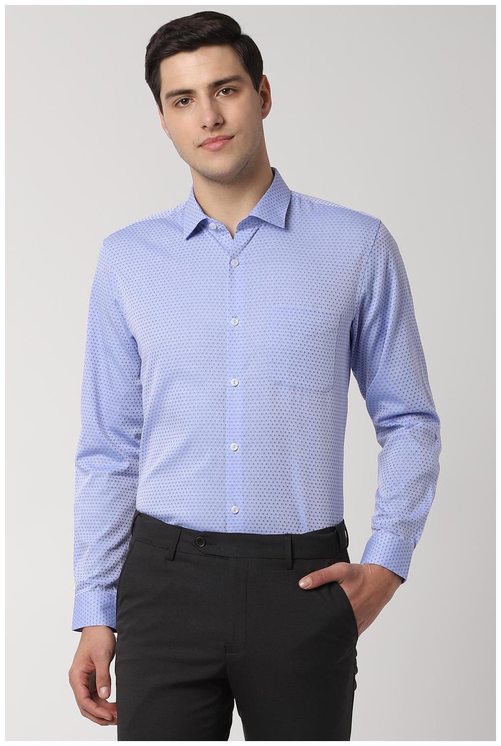 

Peter England Men Regular fit Formal Shirt - Blue