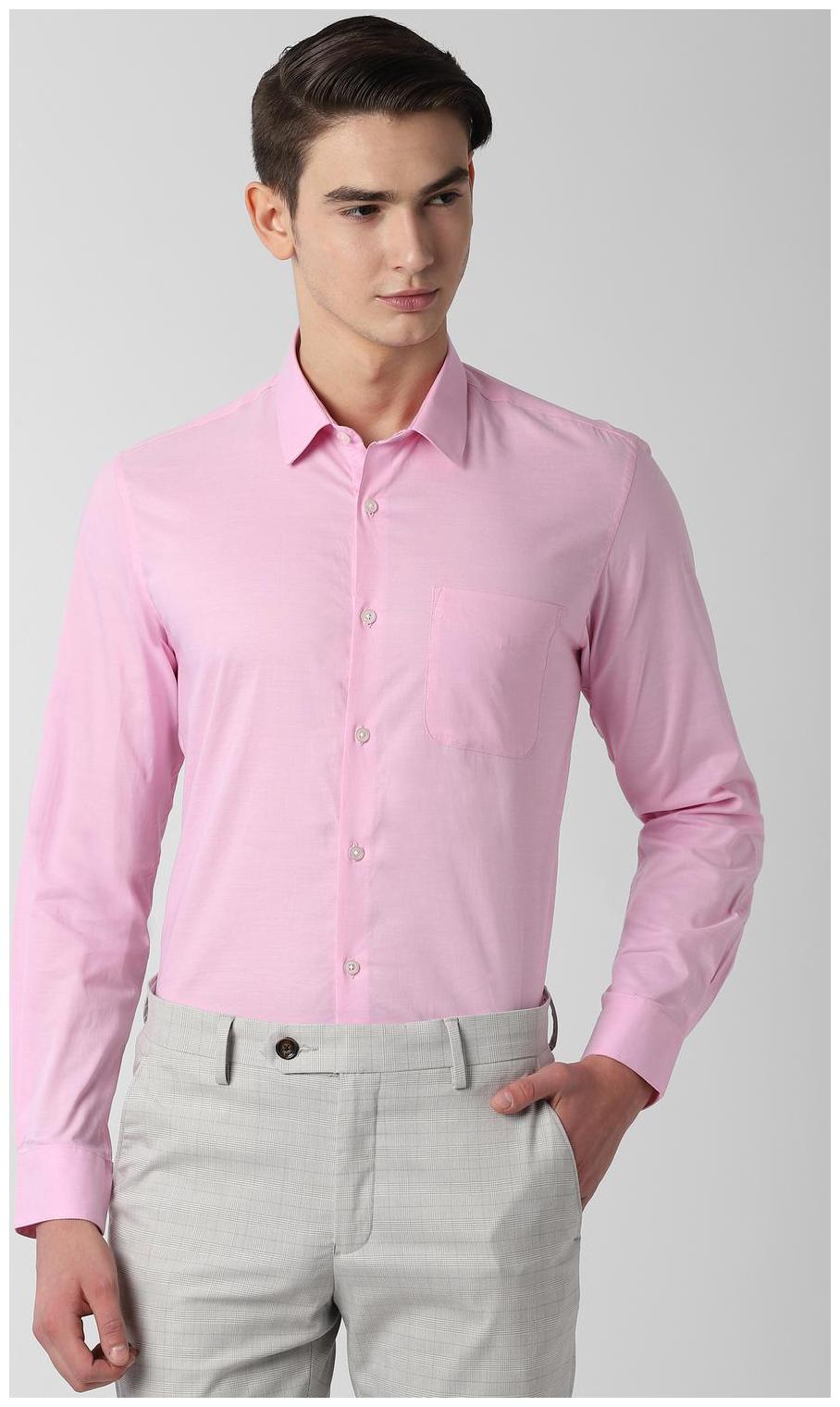 

Peter England Men Slim fit Formal Shirt - Pink