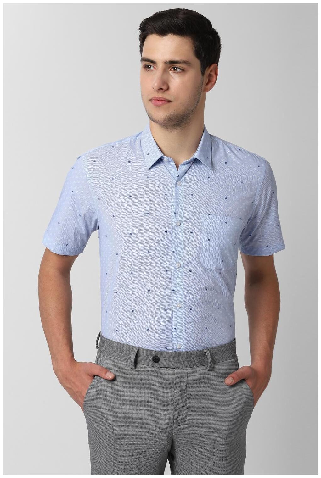 

Peter England Men Regular fit Formal Shirt - Blue