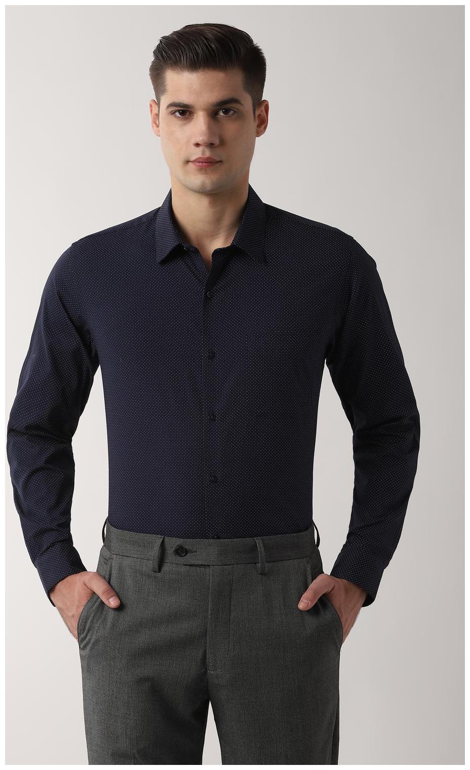 

Peter England Men Slim fit Formal Shirt - Blue