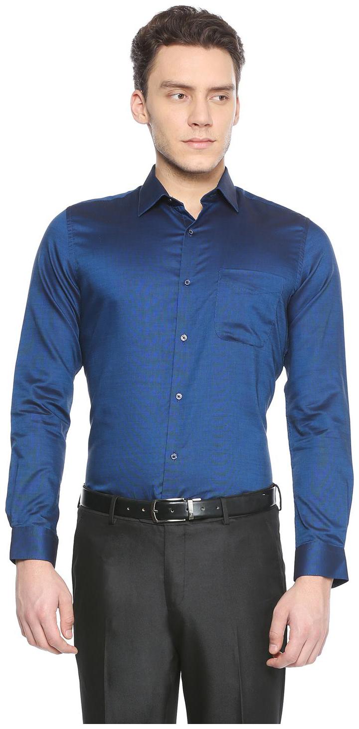 

Peter England Men Slim fit Formal Shirt - Blue
