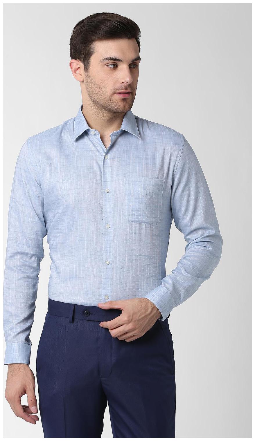 

Peter England Men Slim fit Formal Shirt - Blue