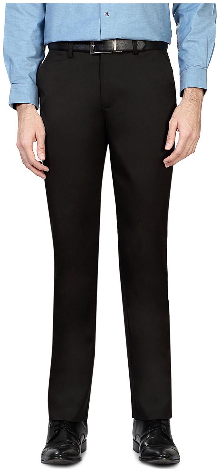 

Peter England Men Solid Slim Fit Formal Trouser - Black