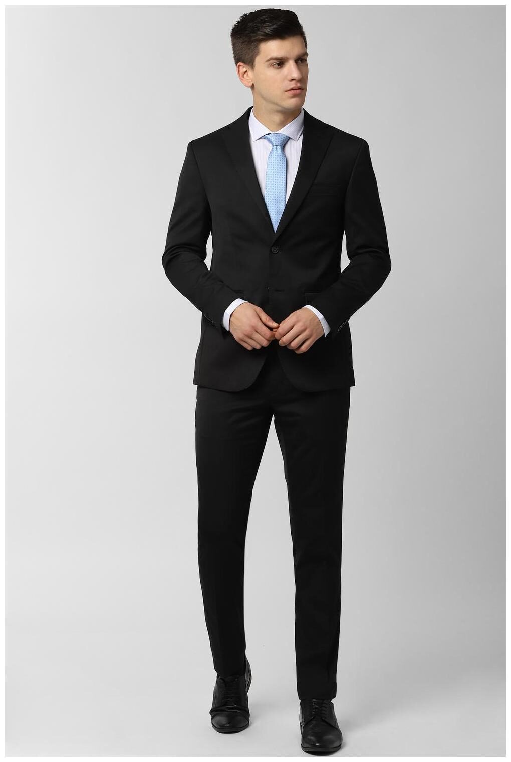 

Peter England Blended Black Color Two Piece Suit