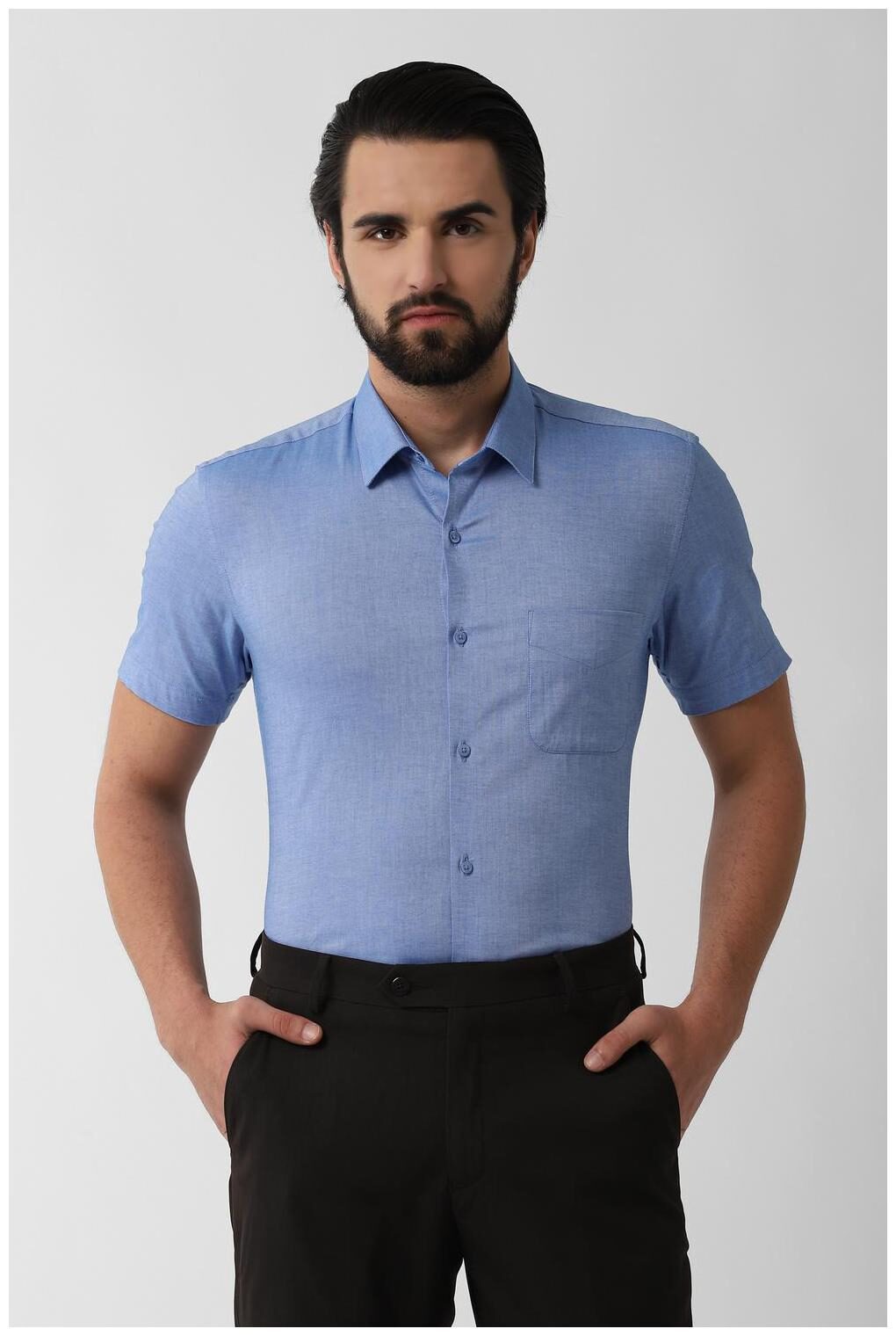 

Peter England Men Slim fit Formal Shirt - Blue