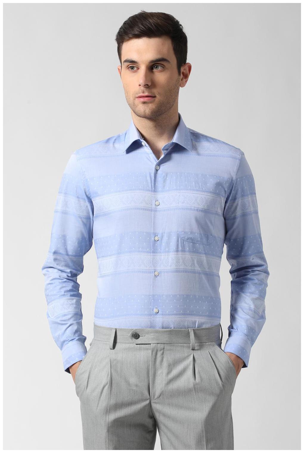 

Peter England Men Slim fit Formal Shirt - Blue