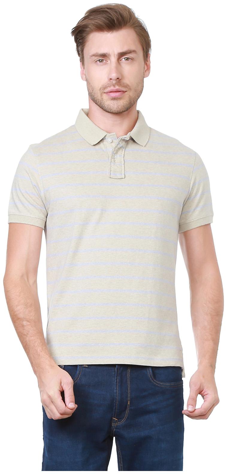 

Peter England Men White Slim fit Cotton Polo collar T-Shirt - Pack Of 1