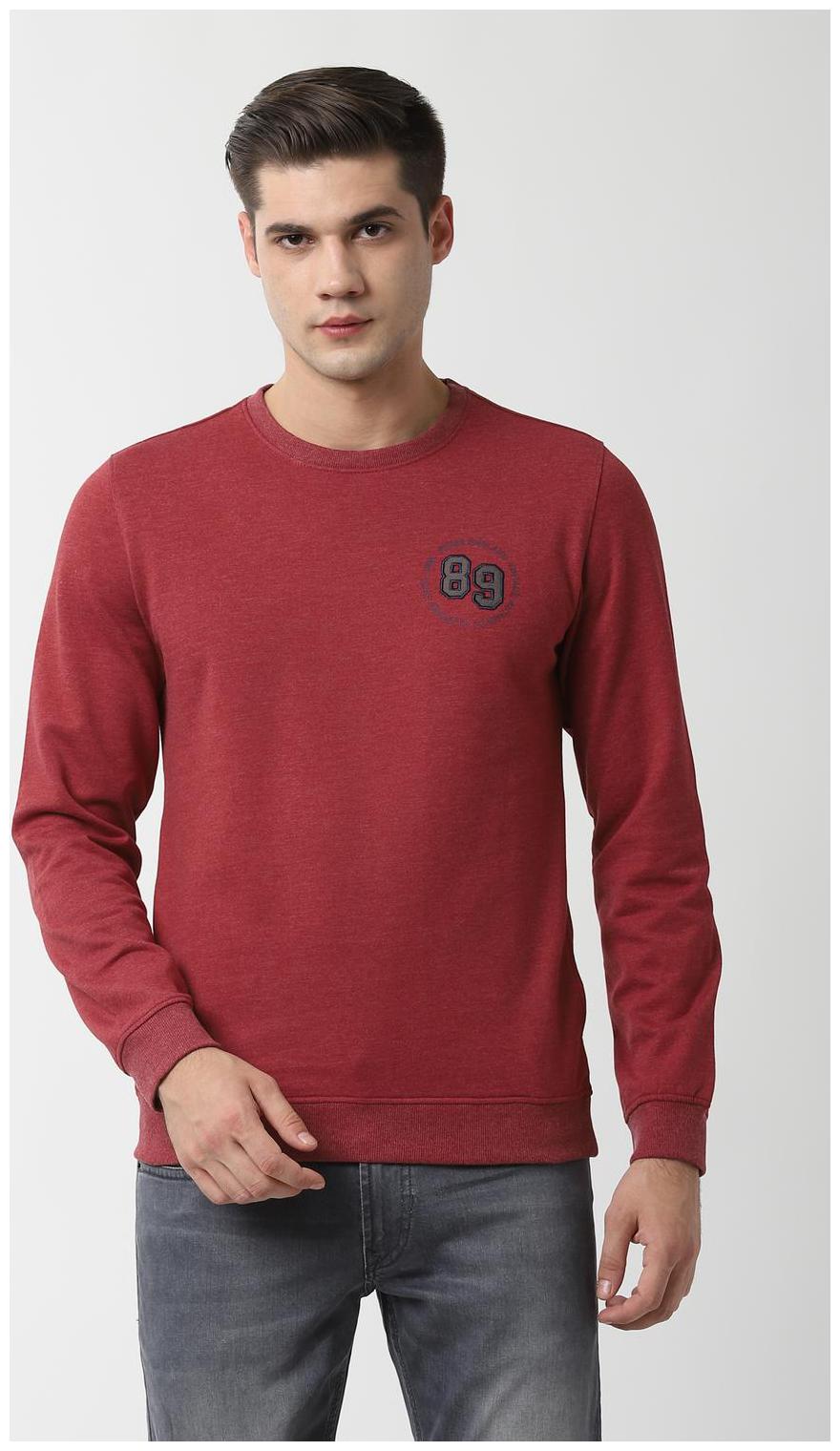 

Peter England Men Maroon Round neck Sweatshirt