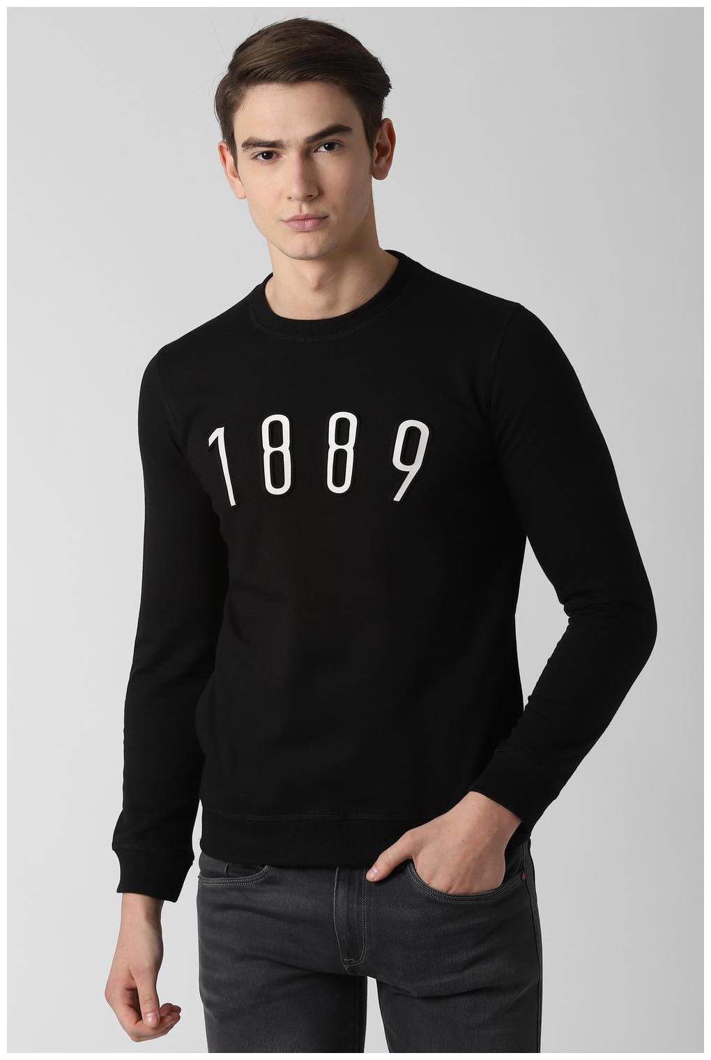

Peter England Men Black Round neck Sweatshirt