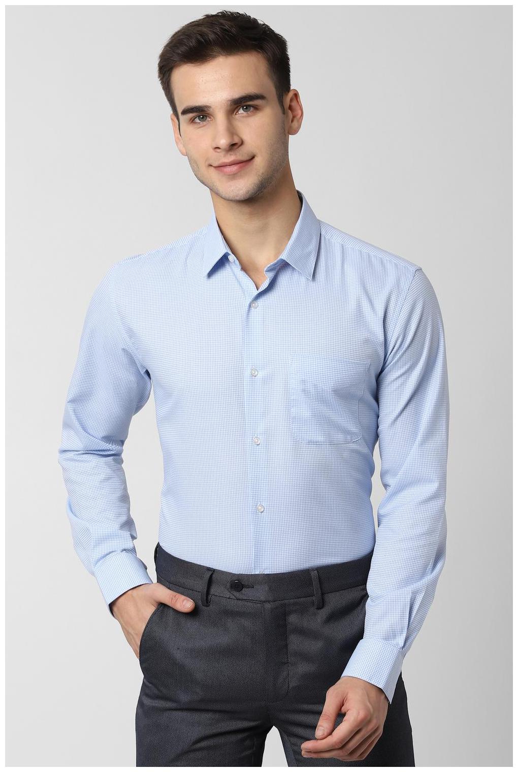 

Peter England Men Regular fit Formal Shirt - Blue
