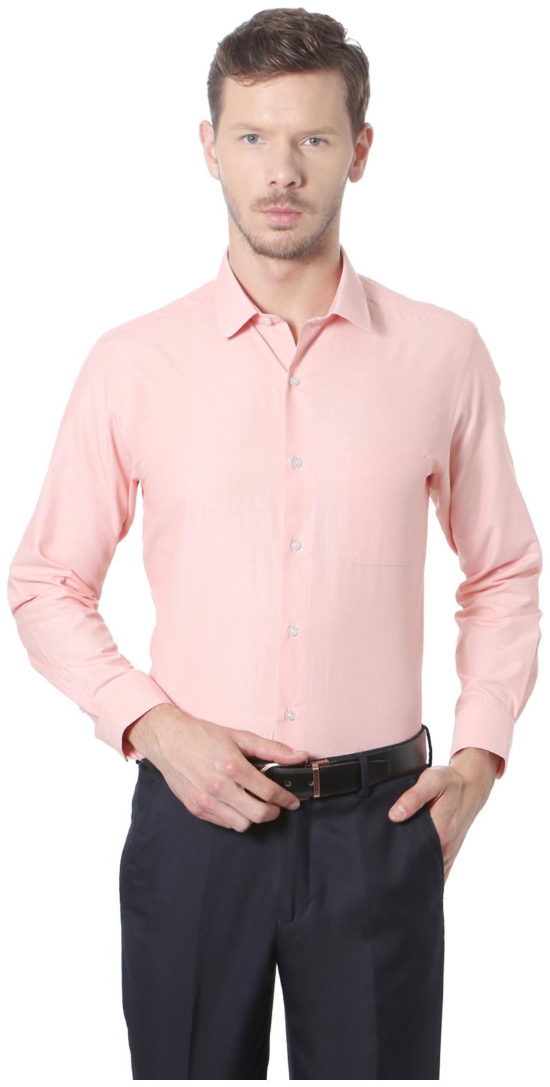 

Peter England Men Slim fit Formal Shirt - Pink