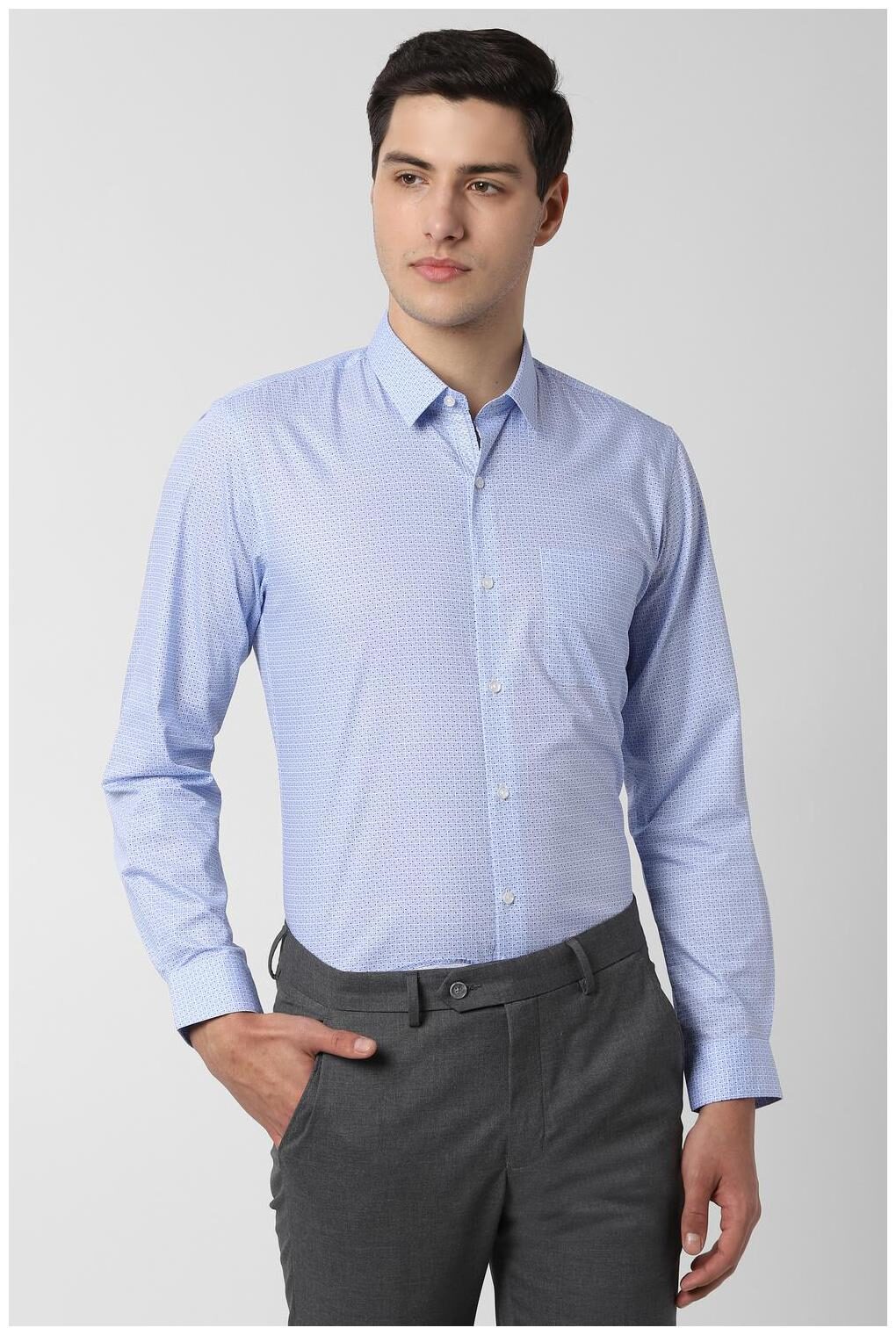 

Peter England Men Slim fit Formal Shirt - Blue
