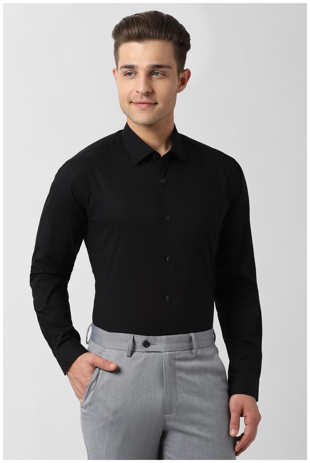 

Peter England Men Regular fit Formal Shirt - Black