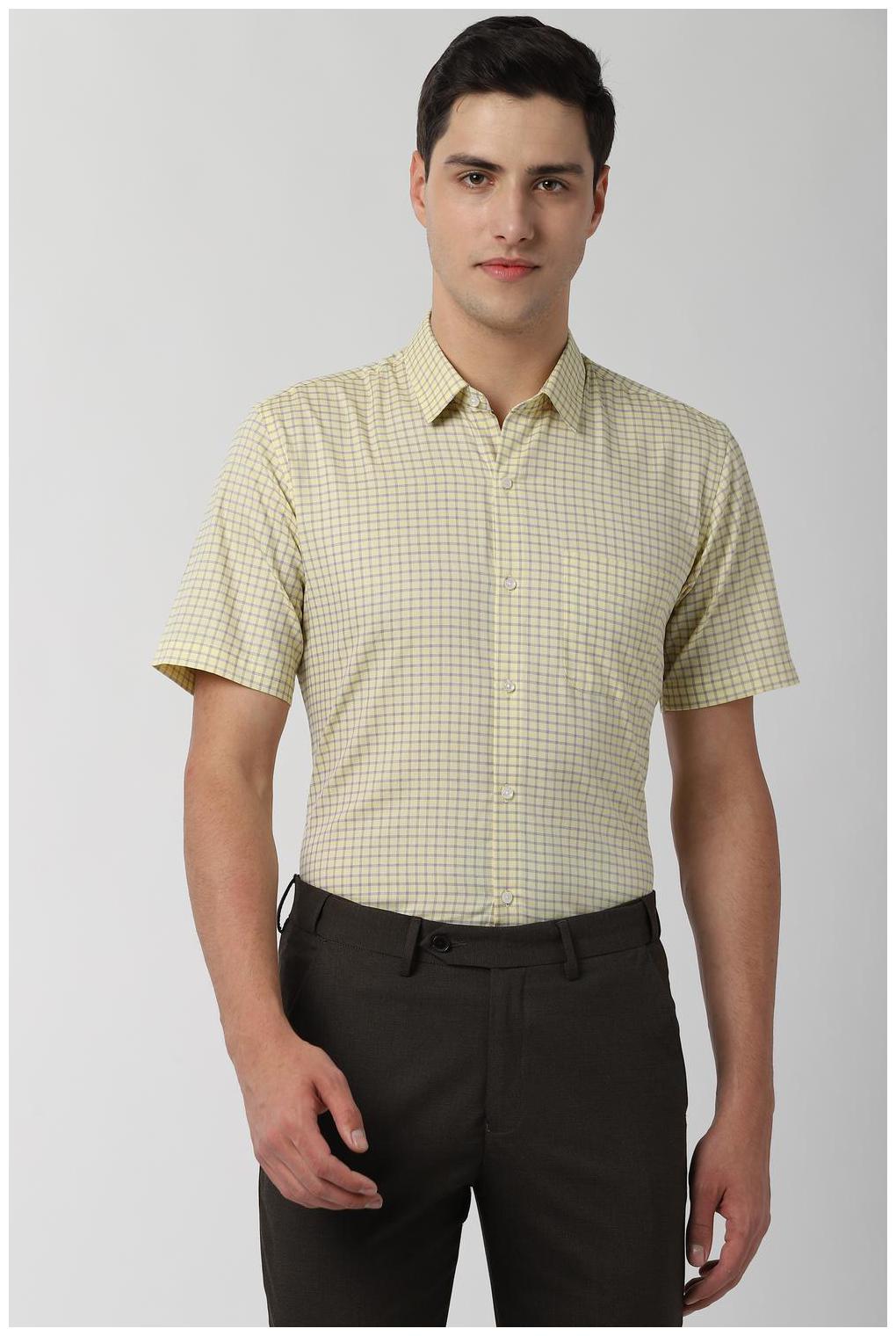 

Peter England Men Regular fit Formal Shirt - Yellow