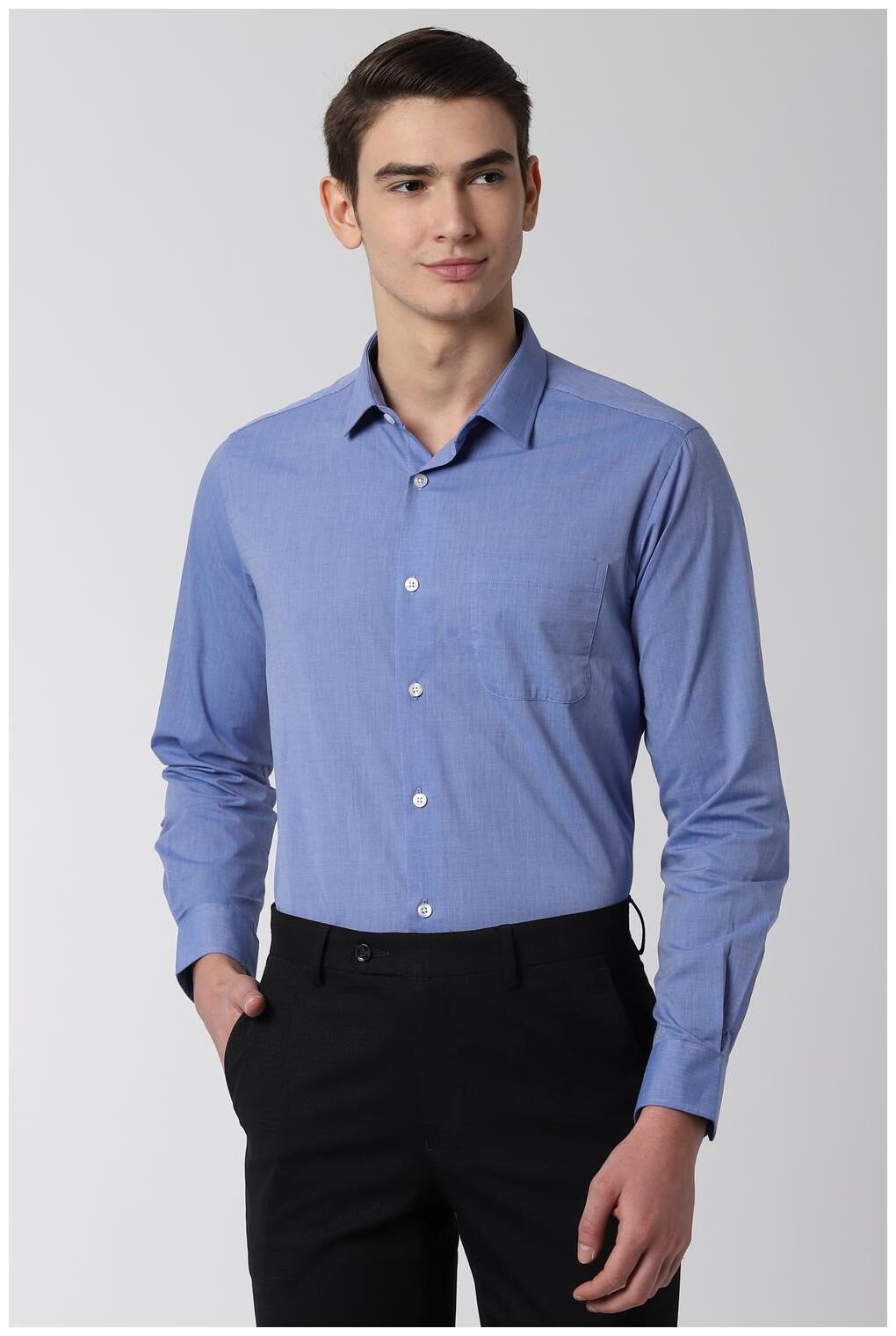 

Peter England Men Regular fit Formal Shirt - Blue