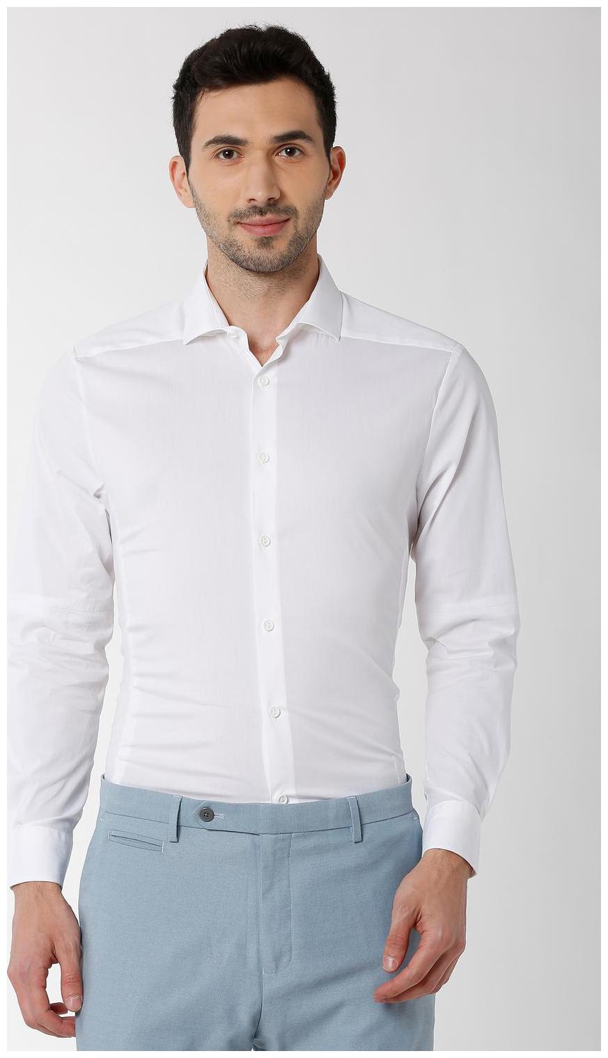 

Peter England Men Super slim fit Formal Shirt - White