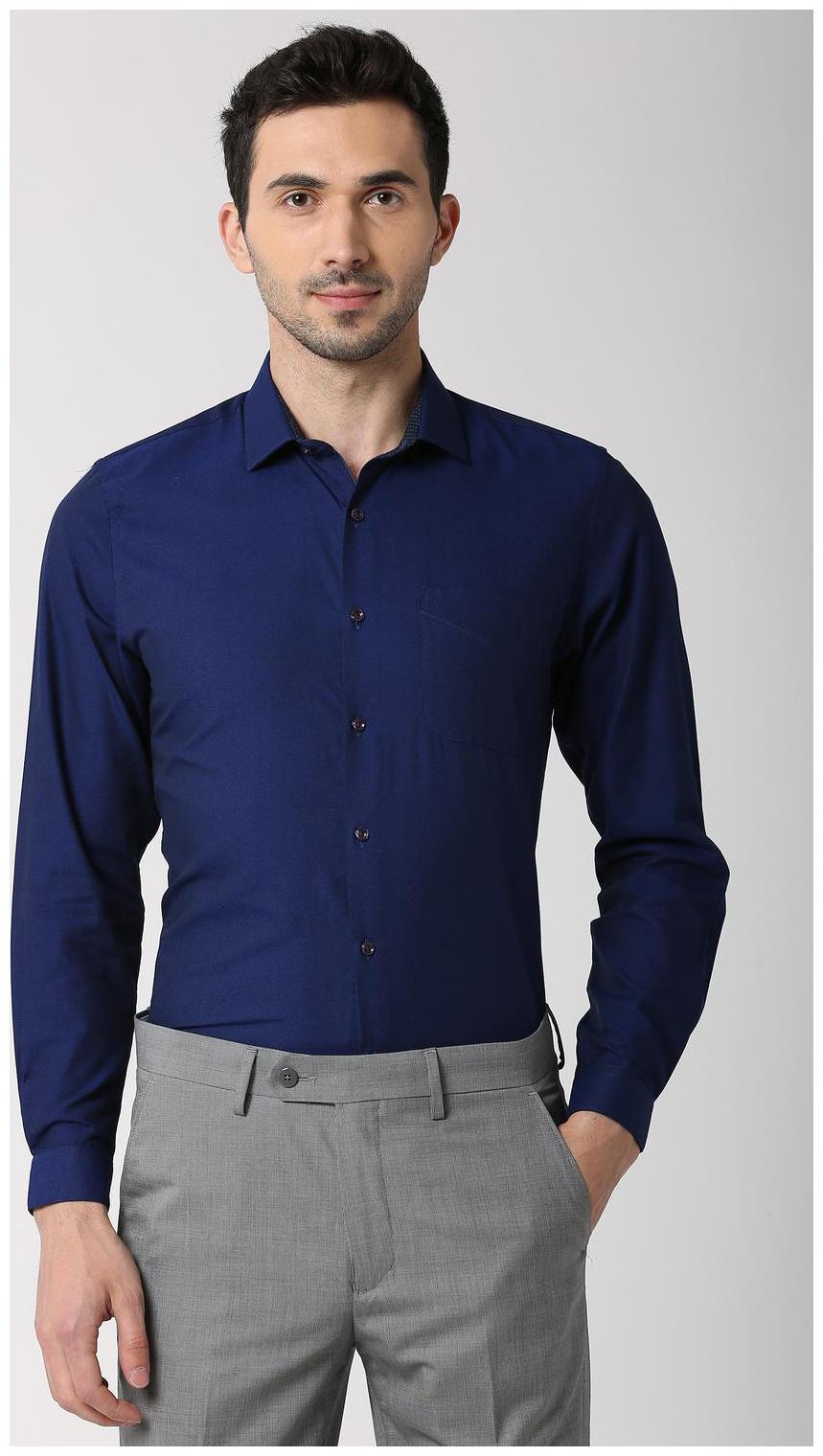 

Peter England Men Slim fit Formal Shirt - Blue